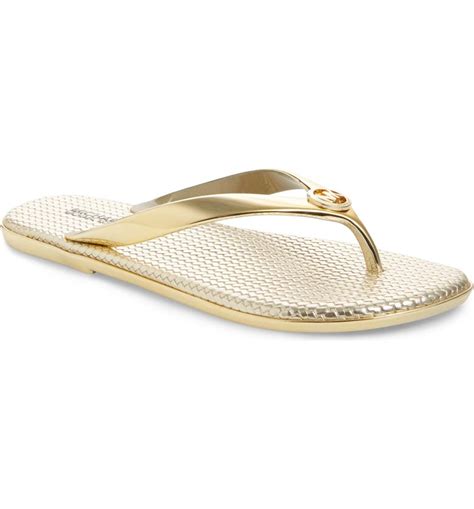 michael kors jet set flip flop sandals|Jet Set Metallic Jelly Flip.